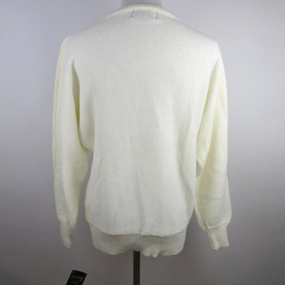 Vtg 80s Deadstock Beaded Sweater Size L - Picture 8 of 10